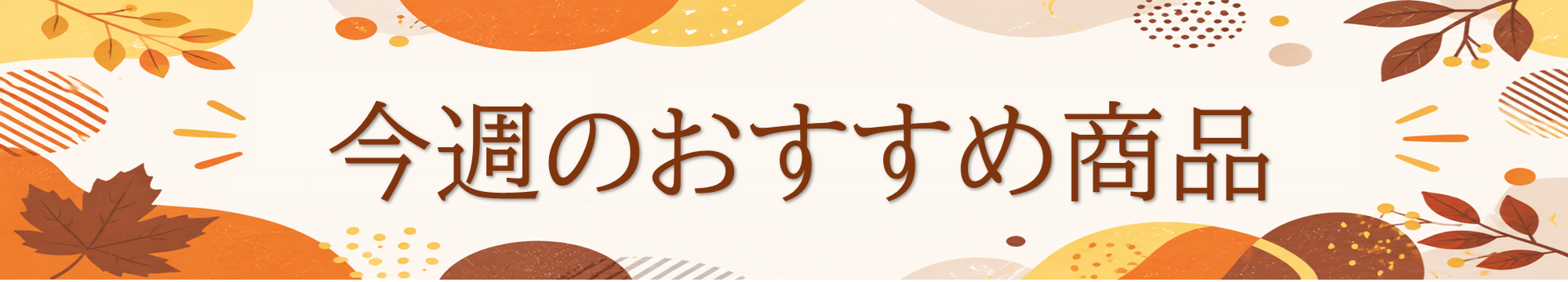 今週のおすすめ商品