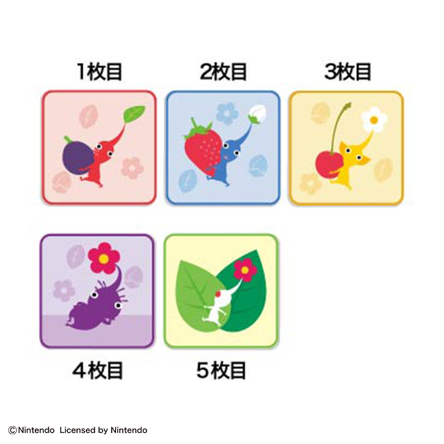 ピクミン　カラフルピクミン　 ミニタオル 5枚組