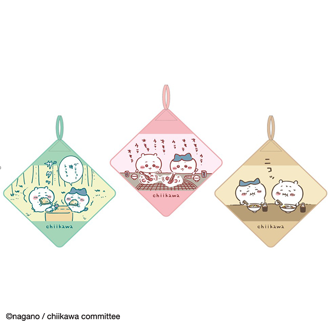 ちいかわ 食べるの大好き? ループタオル3P