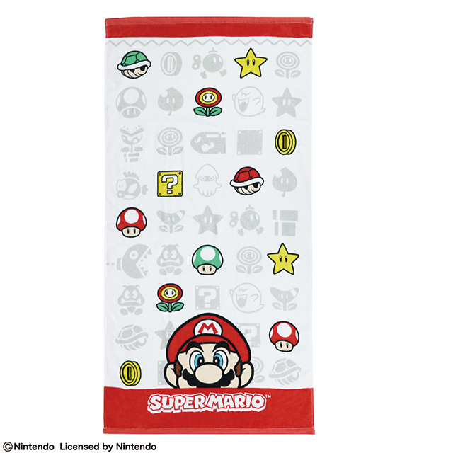 任天堂 マリオ アイコンタイル バスタオル 1枚