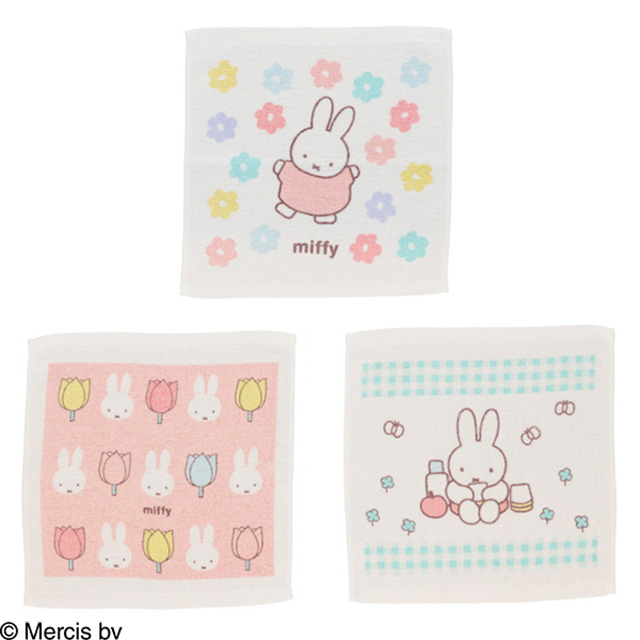 miffy ミッフィー ハッピーフラワーデイズ ハンドタオル3枚組
