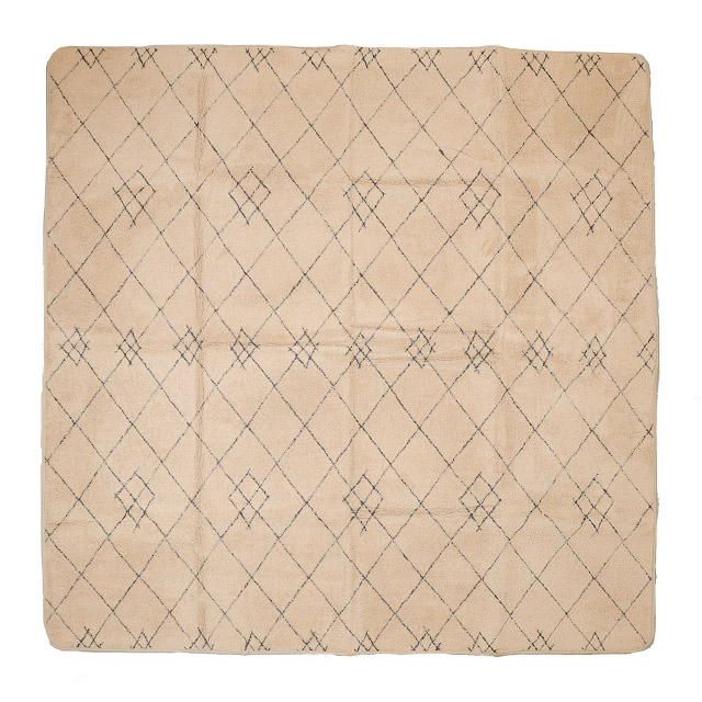 パフ(ベージュ)　200*200 ホットカーペットカバー