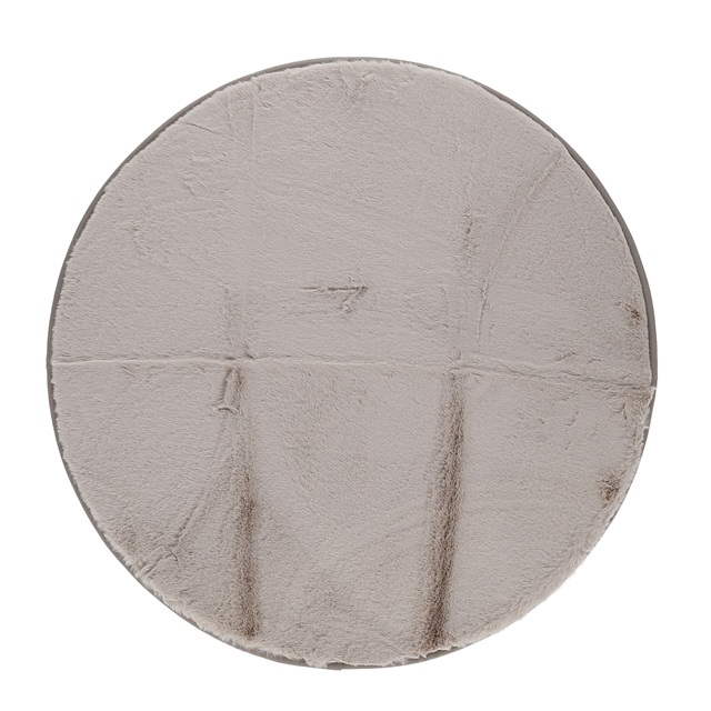 プレミアムラビットファー φ90cm モカ ラグマット