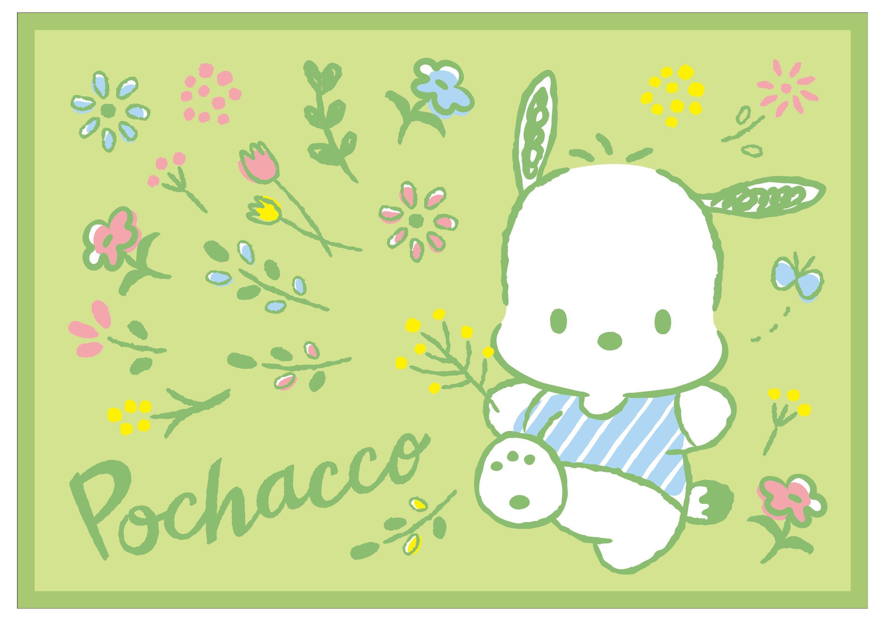 サンリオ ポチャッコ お花畑とポチャッコ ひざ掛け