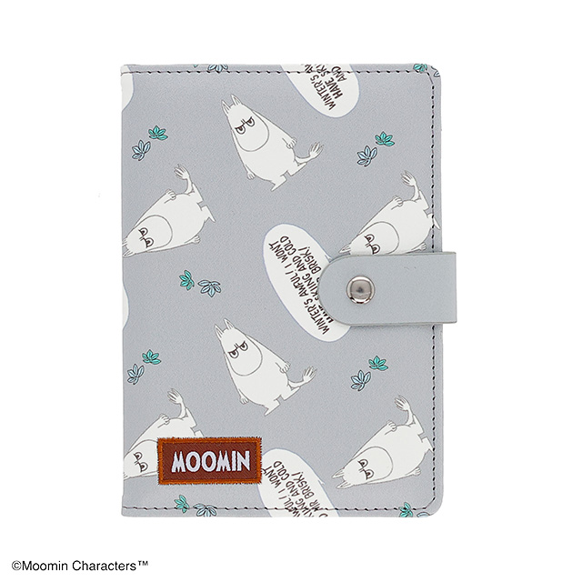 MOOMIN ムーミン ムスッとフェイスパターン お薬手帳ケース