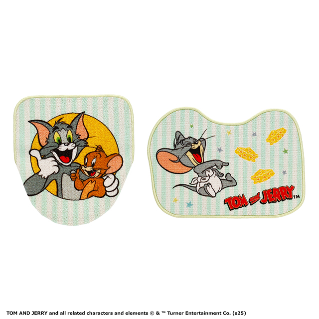 トムとジェリー ストライプ＆チェイス トイレマット