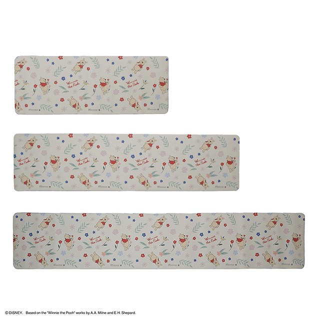 ディズニー くまのプーさん リーフフラワーガーデン キッチンマット 45*120/45*180/45*240