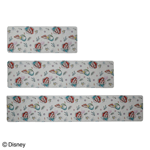 ディズニー プリンセス リトルマーメイド アリエル シーサイドカラー キッチンマット 45*120/45*180/45*240