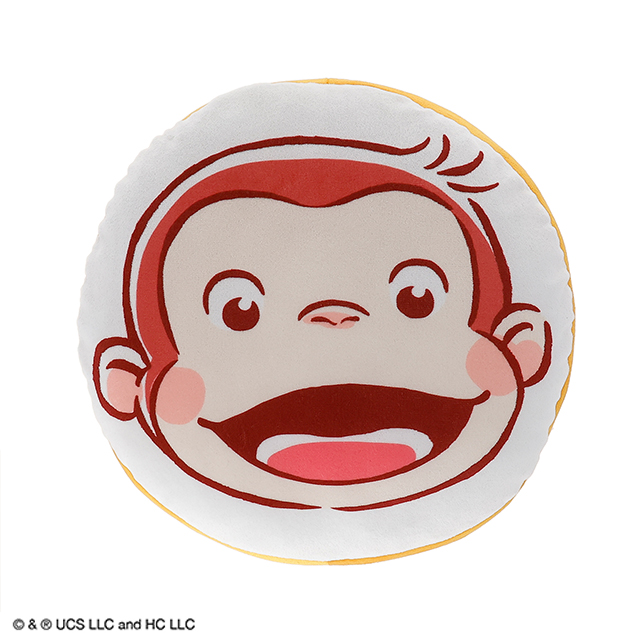 おさるのジョージ オレンジスマイル クッション