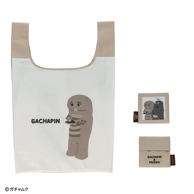 ガチャピン・ムック セピアブラウン エコバッグ