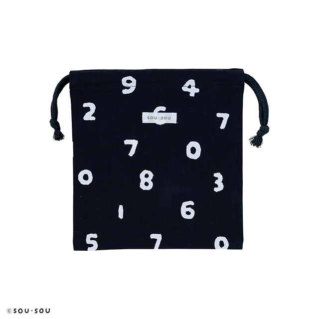 SOU・SOU SO-SU-U 濡羽色 コップ巾着 巾着 小