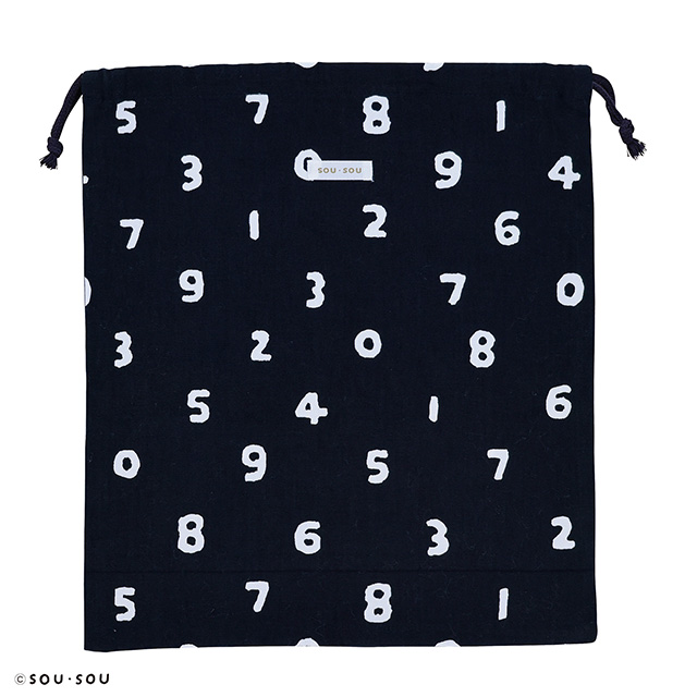 SOU・SOU SO-SU-U 濡羽色 体操服袋 巾着 大