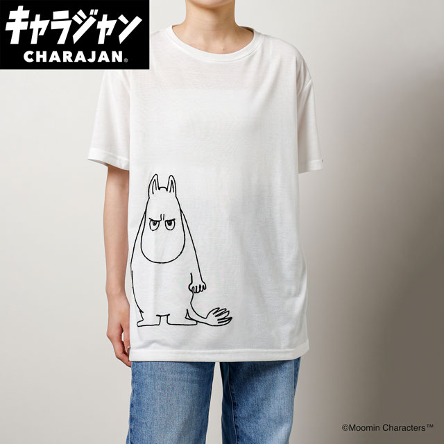 【キャラジャン】MOOMIN ムーミン ムーミン「ムスッとフェイスTシャツ」 Tシャツ(M)/(L)/(3L)