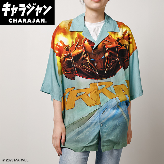 【キャラジャン】Marvel マーベル アイアンマン ハイスピード アロハシャツ(M)/(LL)