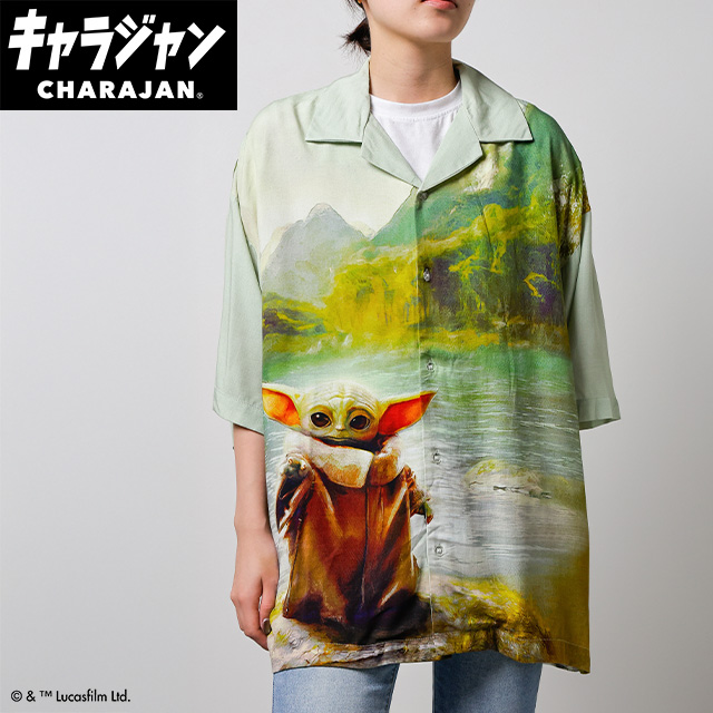 【キャラジャン】STAR WARS スター・ウォーズ ペインタリー アロハシャツ(M)/(LL)