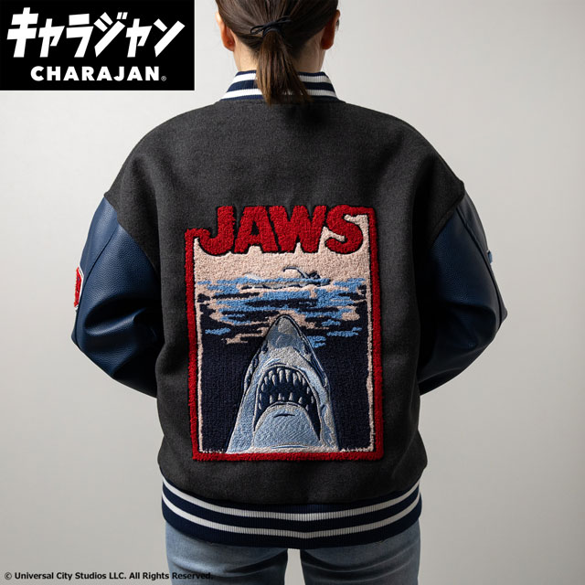 【キャラジャン】ジョーズ ブルーバックシャーク スタジャン(L)/(3L)