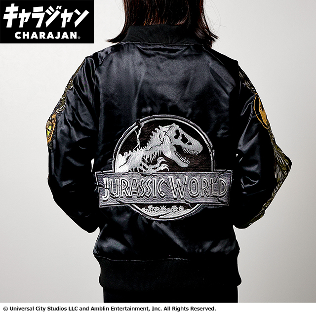 【キャラジャン】ジュラシック・ワールド ジュラシック・ワールド「ダメージロゴ」 スカジャン(L)/(3L)/(5L)