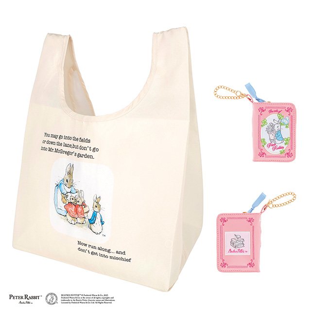 ピーターラビット ピースフルタイム ポーチ付きエコバッグ