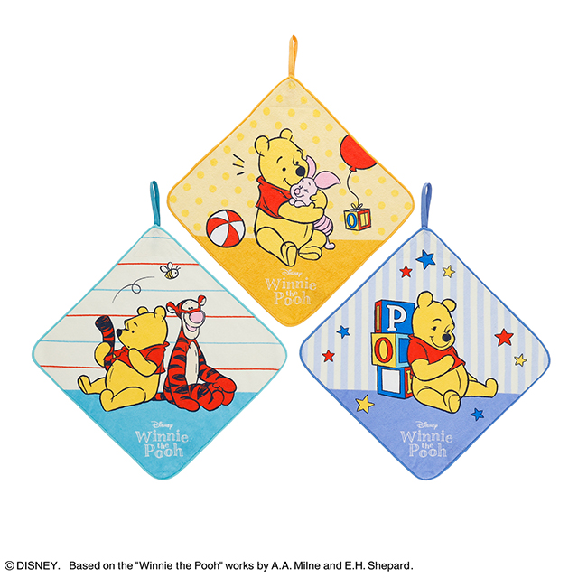 ディズニー くまのプーさん 「あそびの時間」 ループタオル 3枚組