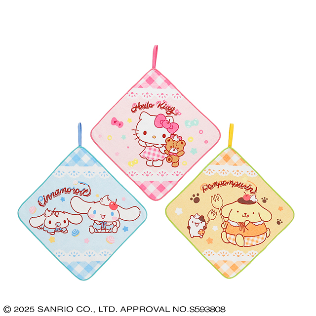 サンリオ キャラクターズ 「デザートパーティー」 ループタオル 3枚組