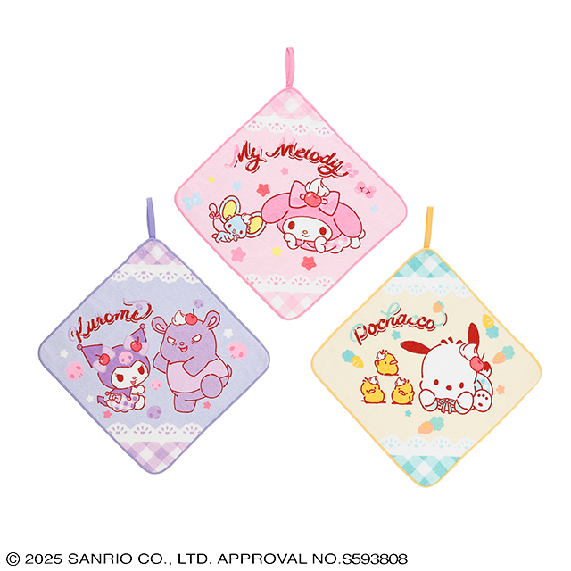 サンリオ キャラクターズ 「クリームパーティー」 ループタオル 3枚組