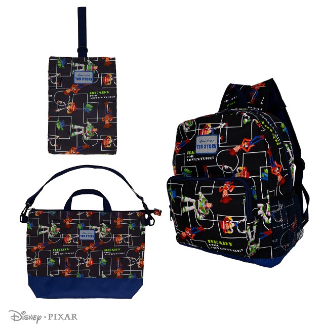 ディズニー トイストーリー 「パワフルネイビー」 シューズバッグ/レッスンバッグ/リュックサック