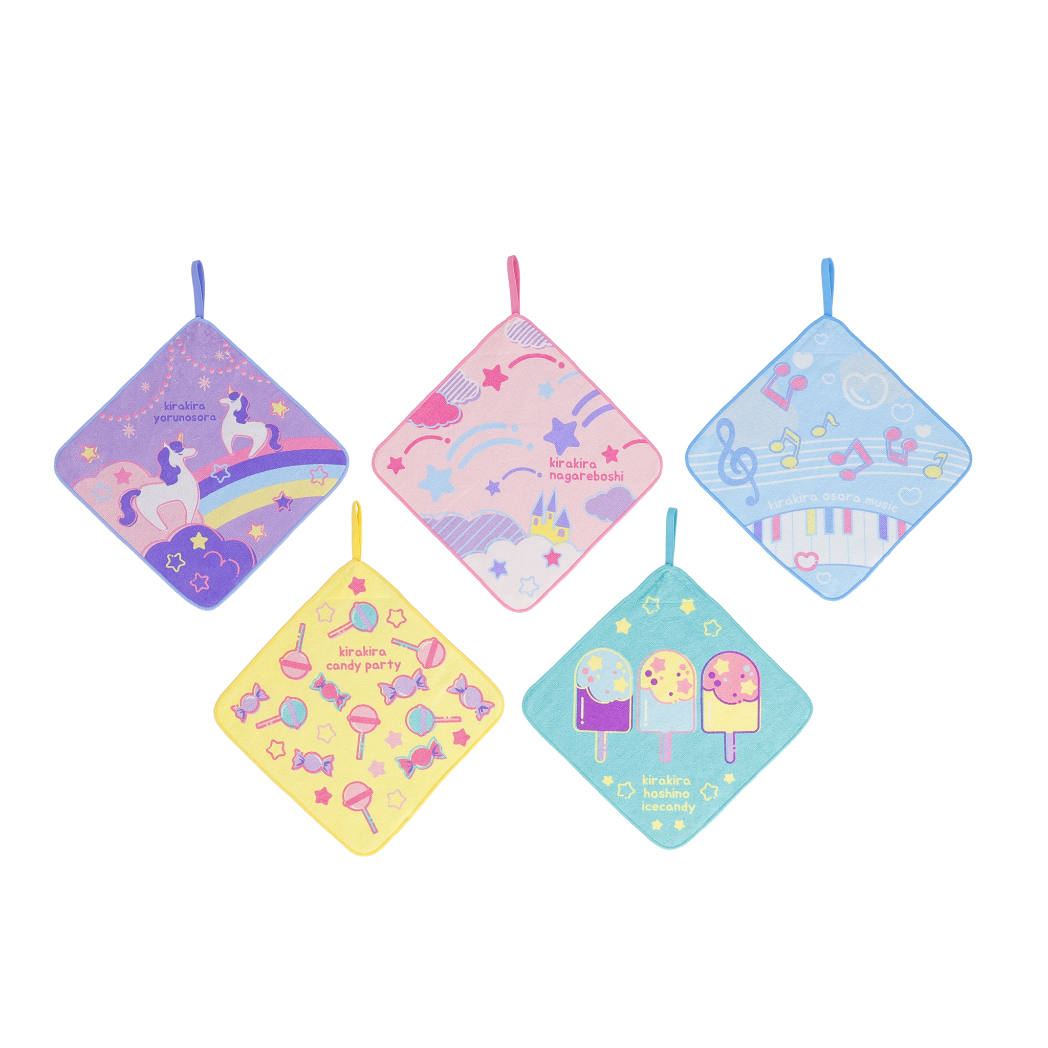 piccolino／ピッコリーノ 「きらきらゆめのせかい」 ループタオル 5枚組