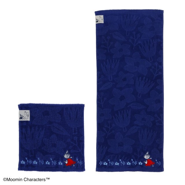 MOOMIN ムーミン ネイビーガーデン ミニ/フェイスタオル