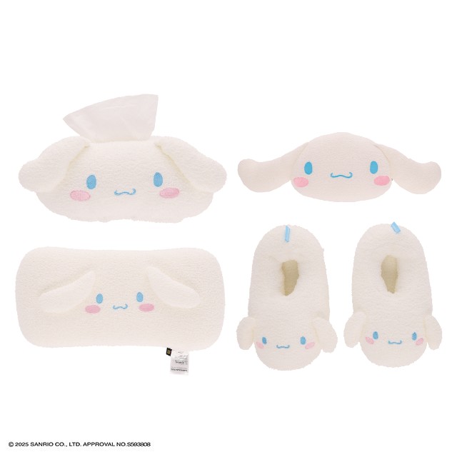 サンリオ シナモロール マシュマロシナモン ティッシュカバー/腰当てクッション/ダイカットクッション/ルームシューズ