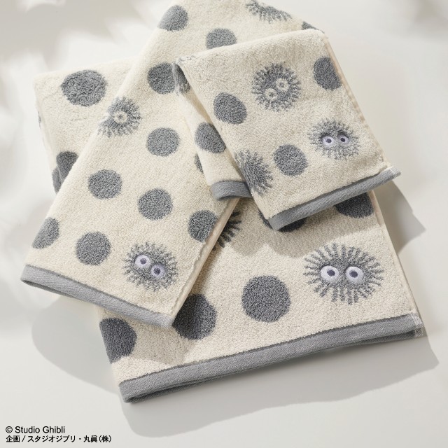 ジブリ となりのトトロ 水玉クロスケ ウォッシュ/フェイス/バスタオル