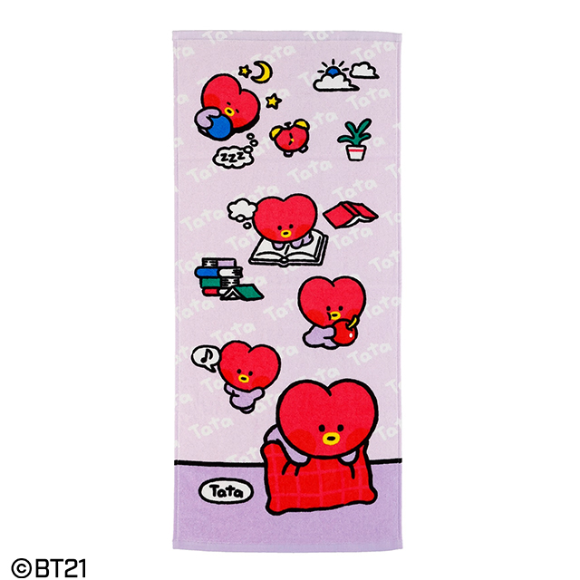 BT21 プリティポーズ_TATA フェイスタオル