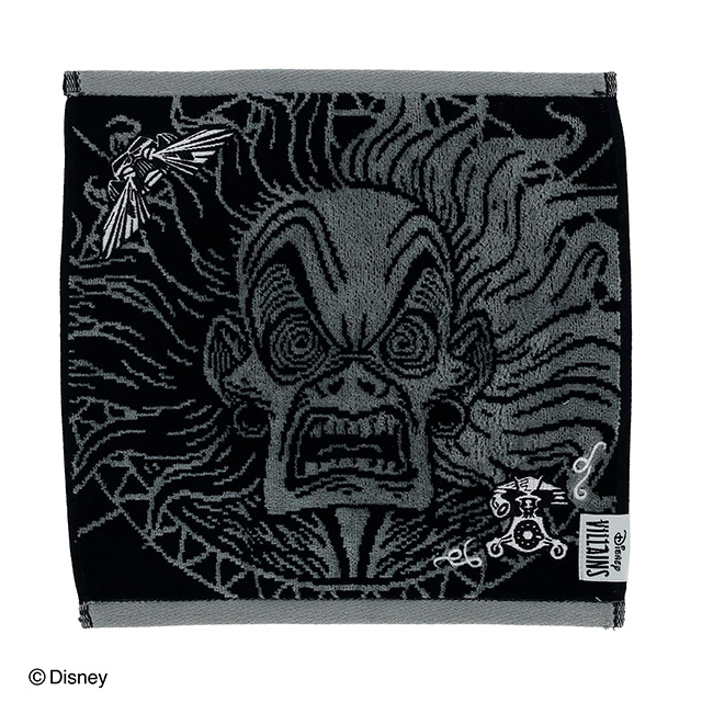 ディズニーヴィランズ ダークフェイスグレー ミニタオル