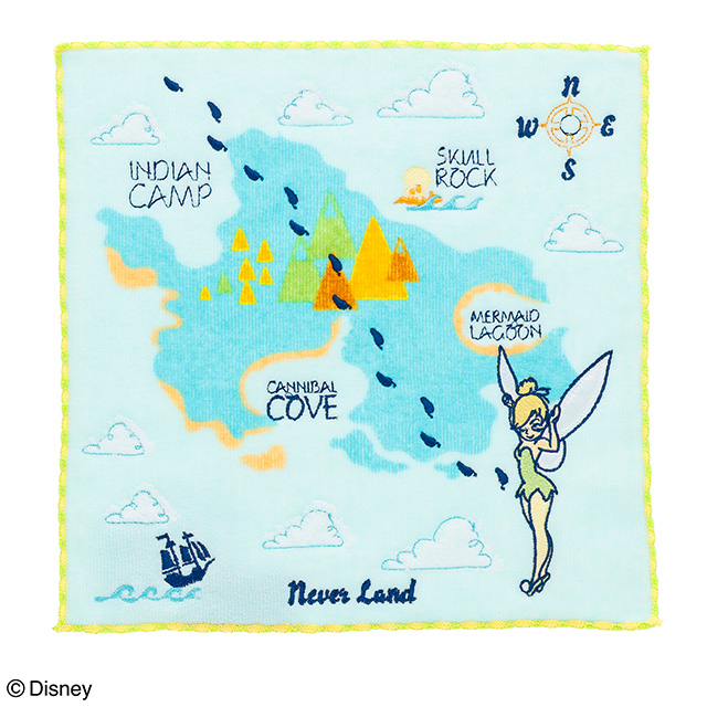 ディズニー ピーターパン ファンタジーマップ ミニタオル