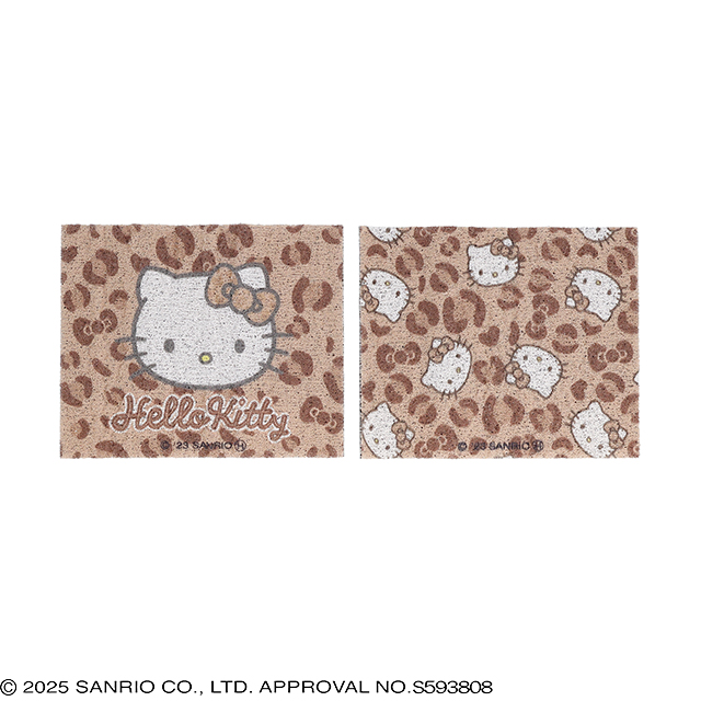 サンリオ ハローキティ キティレオパードブラウン 足元マット2枚組