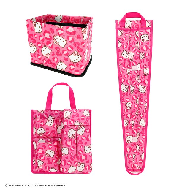 サンリオ ハローキティ キティレオパードピンク ダストボックス/収納付きティッシュケース/傘ケース