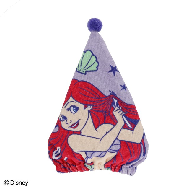 ディズニー プリンセス リトルマーメイド アリエル パープルオーシャン キャップタオル