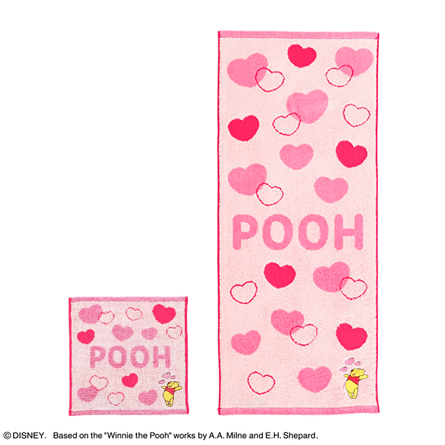 ディズニー くまのプーさん ロッツオブハート ミニ/フェイスタオル