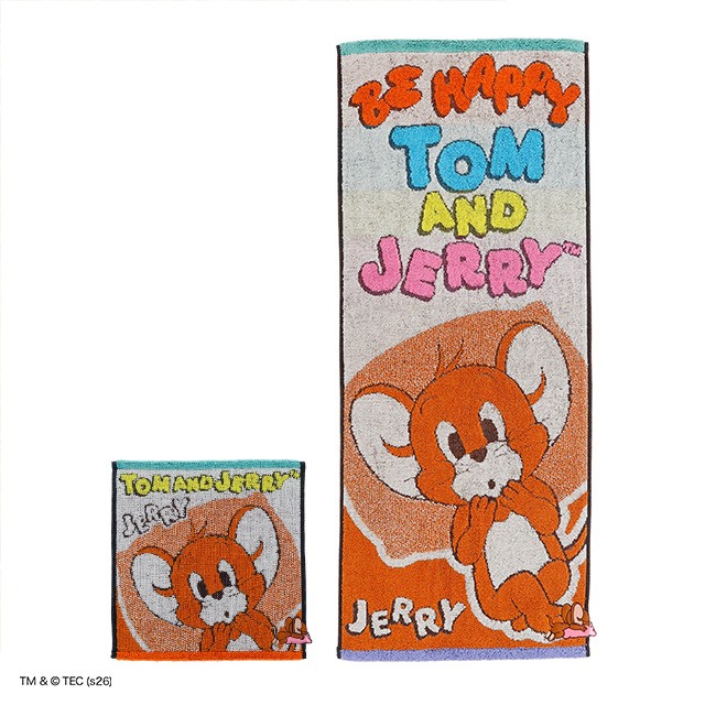 トムとジェリー ビーハッピージェリー ミニ/フェイスタオル