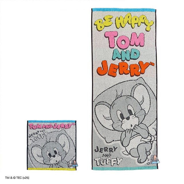 トムとジェリー ビーハッピータフィ ミニ/フェイスタオル