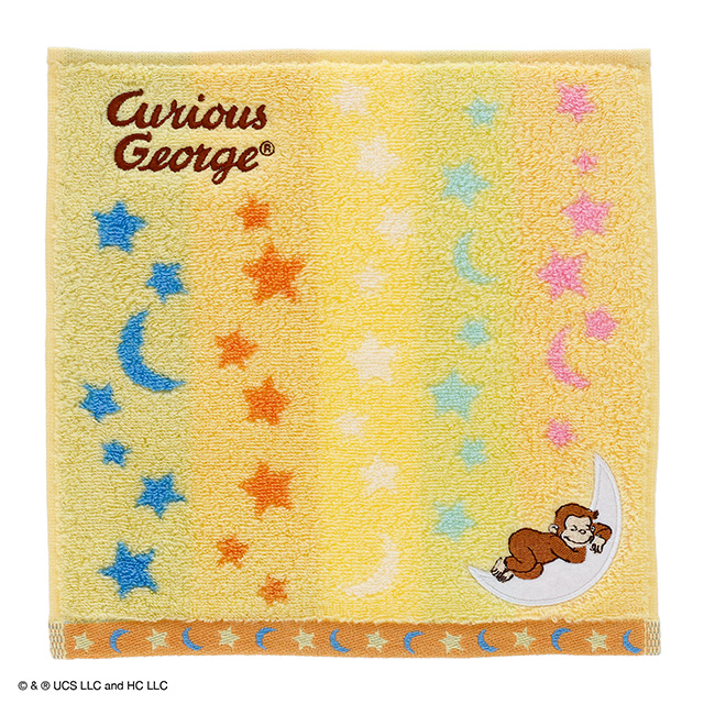 おさるのジョージ 三日月 ミニタオル