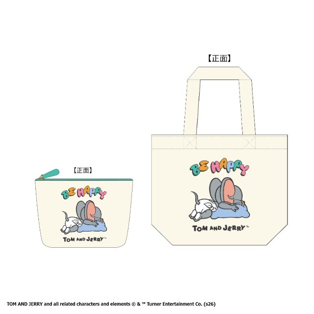 トムとジェリー ビーハッピータフィ ポーチ/ミニバッグ