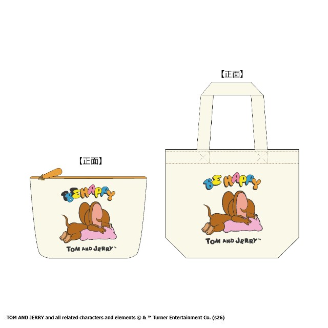 トムとジェリー ビーハッピージェリー ポーチ/ミニバッグ