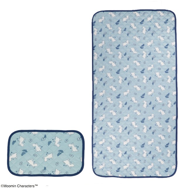 MOOMIN ムーミン クールフラワーブルー ひんやり枕パッド/敷きパッド
