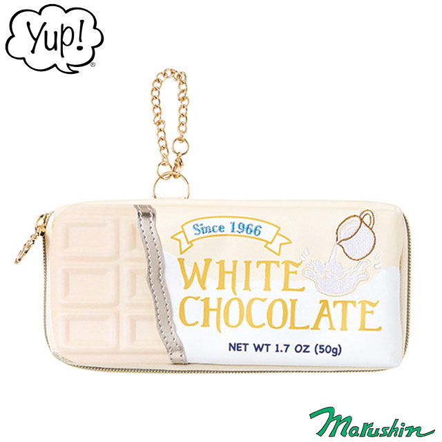 yup!／ヤップ 板チョコホワイト ポーチ