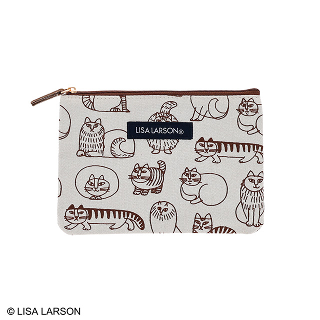 LISA LARSON リサ・ラーソン スケッチねこたち フラットポーチ