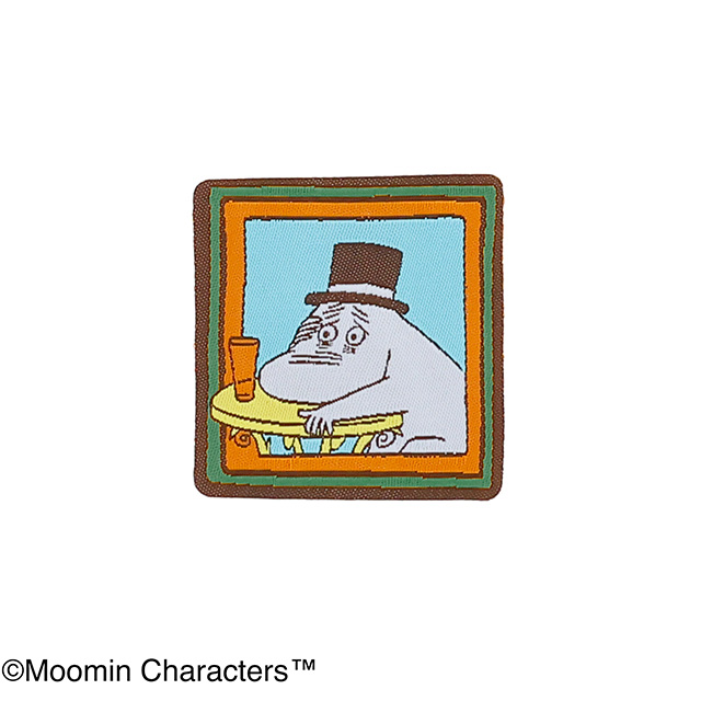 MOOMIN ムーミン ムーミンパパ フレーム 織りネームワッペン