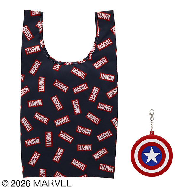 Marvel マーベル シールドエコ ポーチ付きエコバッグ