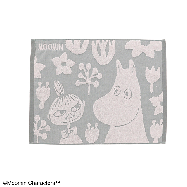 MOOMIN ムーミン グレーフラワー    ムーミン タオル バスマット