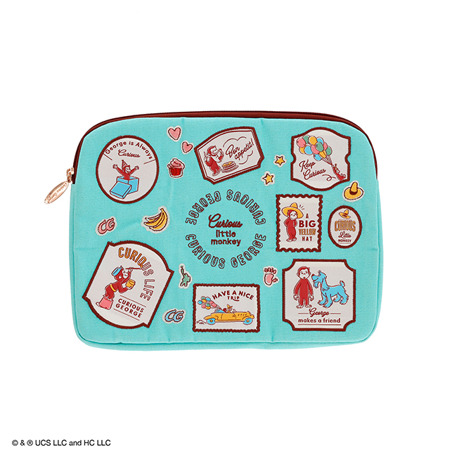 おさるのジョージ メモリーワッペン タブレットケース