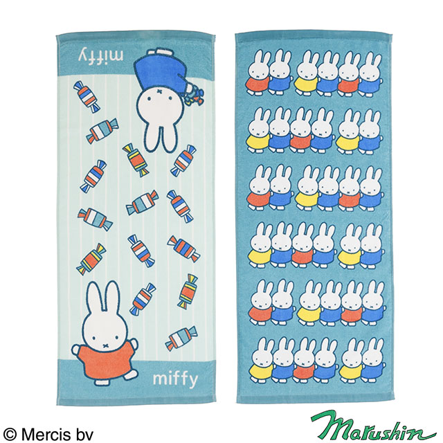 miffy ミッフィー ライヴリーミッフィー フェイスタオル 2枚組